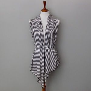 Aqua Sleeveless Wrap Cardigan